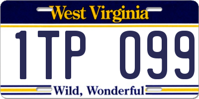 WV license plate 1TP099