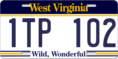 WV license plate 1TP102