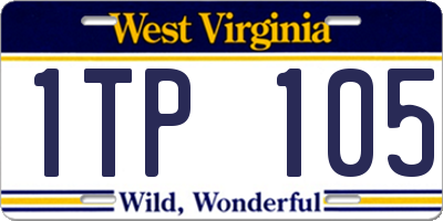 WV license plate 1TP105