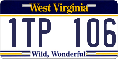 WV license plate 1TP106