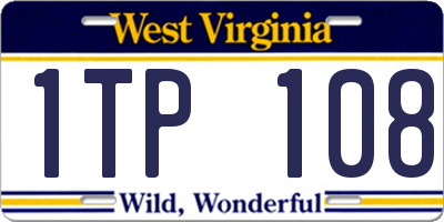WV license plate 1TP108
