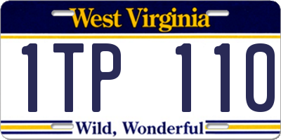 WV license plate 1TP110