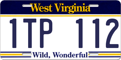WV license plate 1TP112