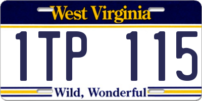 WV license plate 1TP115