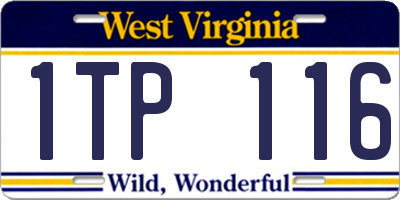 WV license plate 1TP116