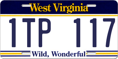 WV license plate 1TP117