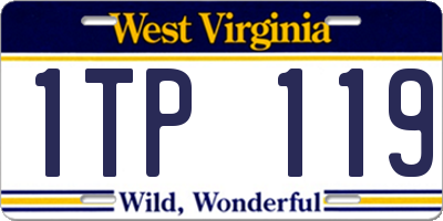 WV license plate 1TP119