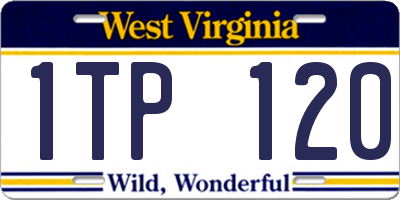 WV license plate 1TP120