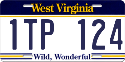 WV license plate 1TP124