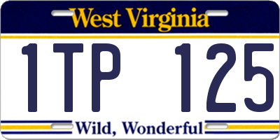 WV license plate 1TP125