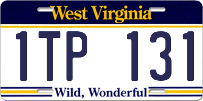 WV license plate 1TP131