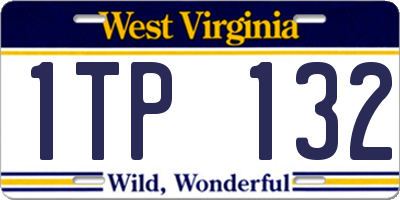 WV license plate 1TP132