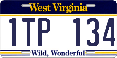 WV license plate 1TP134