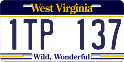 WV license plate 1TP137