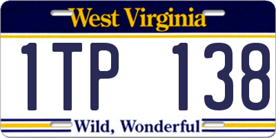 WV license plate 1TP138