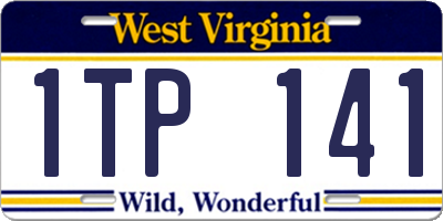 WV license plate 1TP141