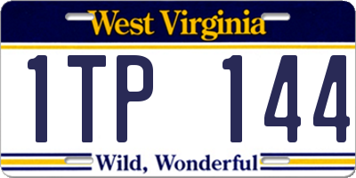 WV license plate 1TP144