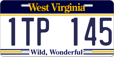 WV license plate 1TP145