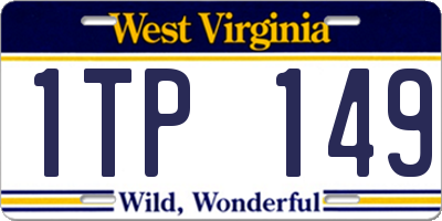 WV license plate 1TP149