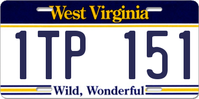 WV license plate 1TP151