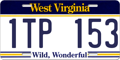 WV license plate 1TP153