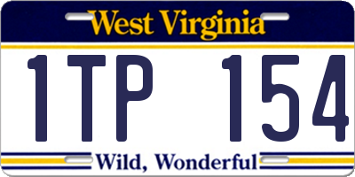 WV license plate 1TP154