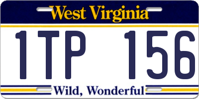 WV license plate 1TP156
