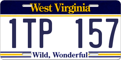 WV license plate 1TP157