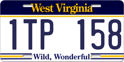 WV license plate 1TP158