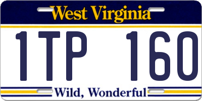 WV license plate 1TP160
