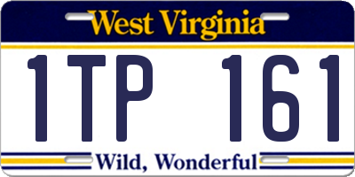 WV license plate 1TP161
