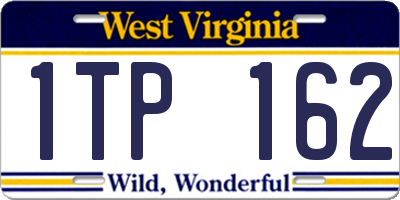 WV license plate 1TP162