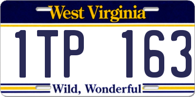 WV license plate 1TP163