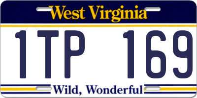 WV license plate 1TP169