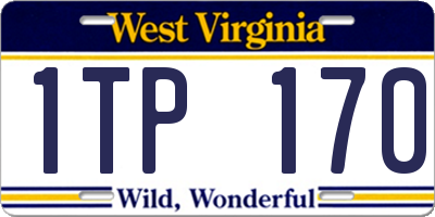 WV license plate 1TP170