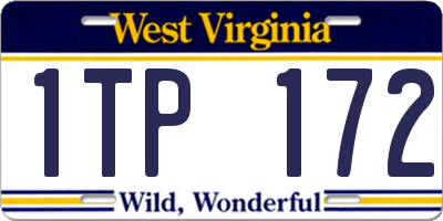 WV license plate 1TP172