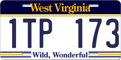 WV license plate 1TP173