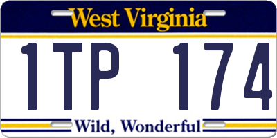 WV license plate 1TP174