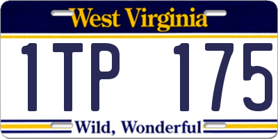 WV license plate 1TP175