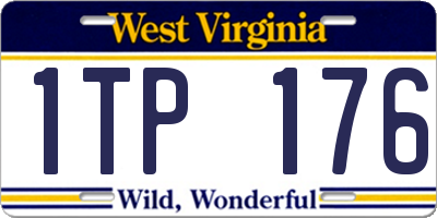 WV license plate 1TP176