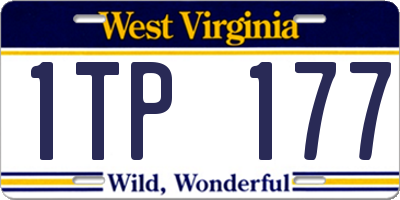 WV license plate 1TP177