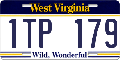 WV license plate 1TP179