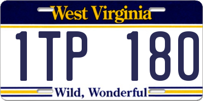 WV license plate 1TP180