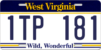 WV license plate 1TP181