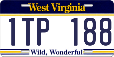 WV license plate 1TP188