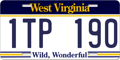 WV license plate 1TP190