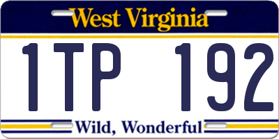 WV license plate 1TP192