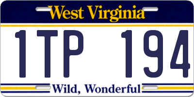 WV license plate 1TP194