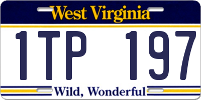 WV license plate 1TP197
