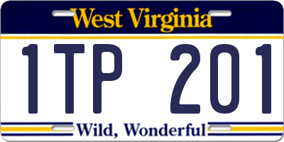 WV license plate 1TP201
